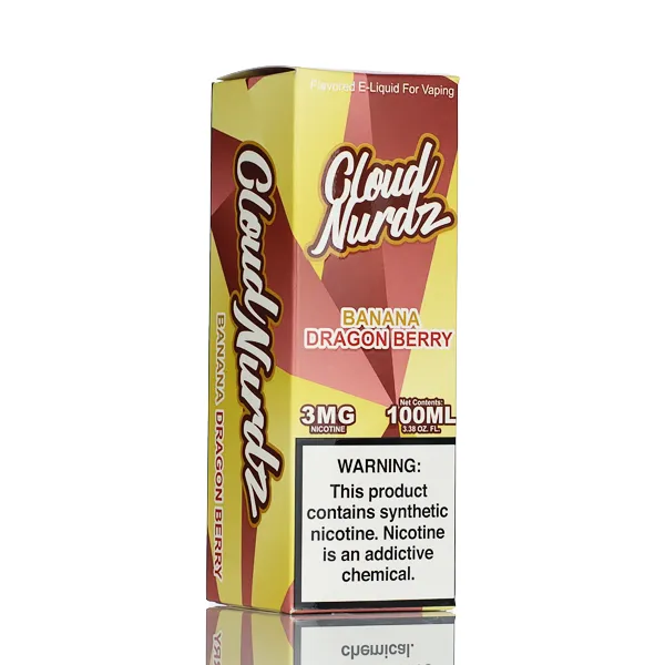 Cloud Nurdz E-Liquid - Banana Dragon Berry - 100ml - Image 3
