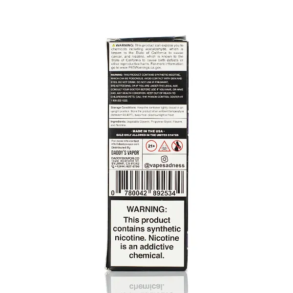 Sadboy TFN E-liquid - Lemon Cookie Jam - 100ml - Image 4