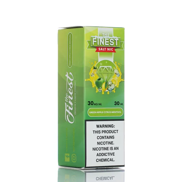 The Finest E-Liquid - Salt Nic Series - Green Apple Citrus Menthol - 30ml (DISCONTINUED) - Image 3